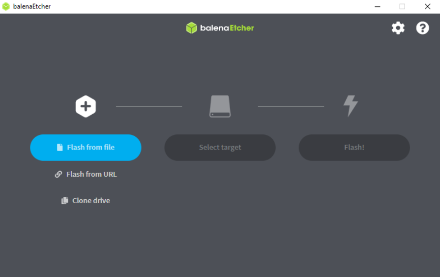 balenaEtcher – Flash from file